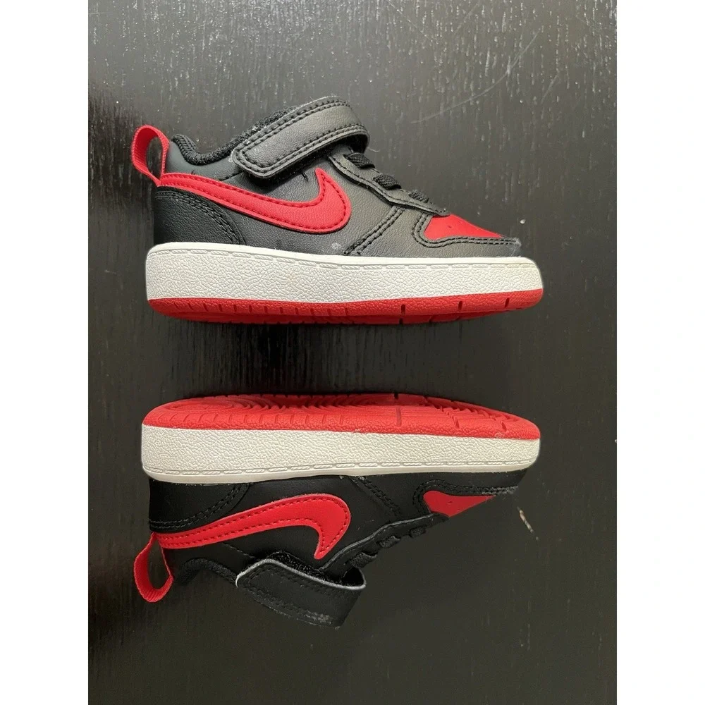 Nike Court Borough Low Recraft TD Toddler Shoes Size 5C Red Black‎ BQ5453-007